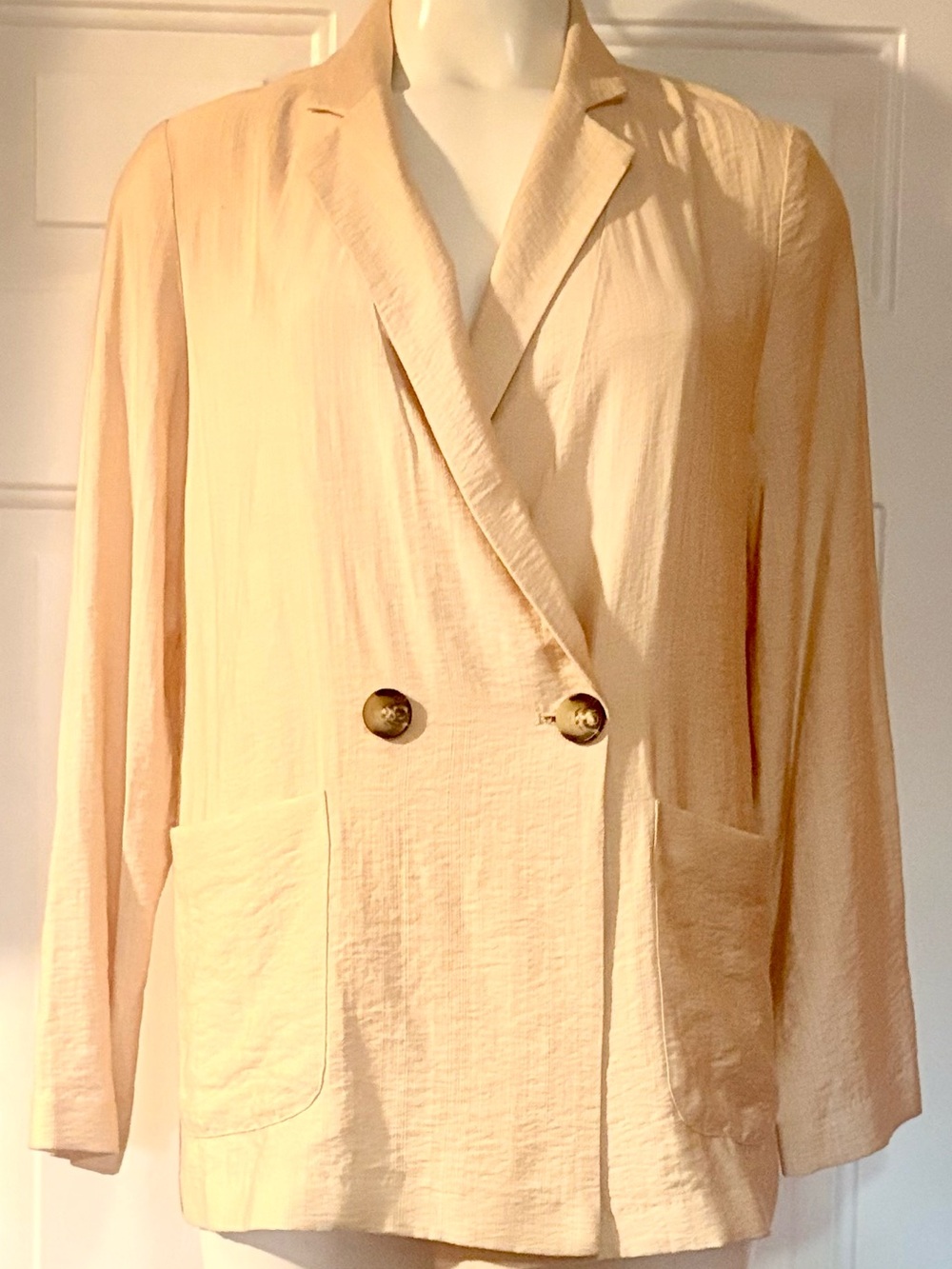 Cotton blend double-breasted blazer, Stelen Women’s size Small